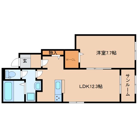 香久山駅 徒歩7分 1階の物件間取画像